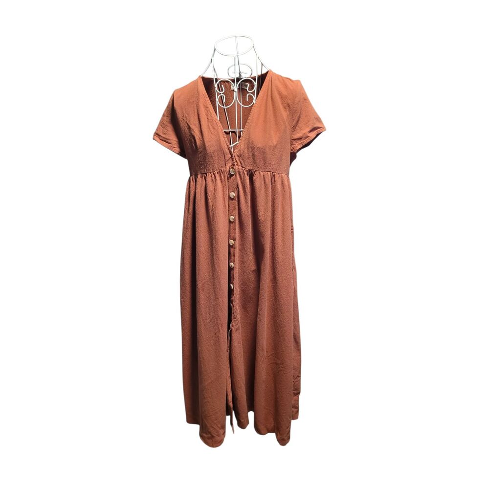 Natural Life Cotton Midi Button Front Dress
